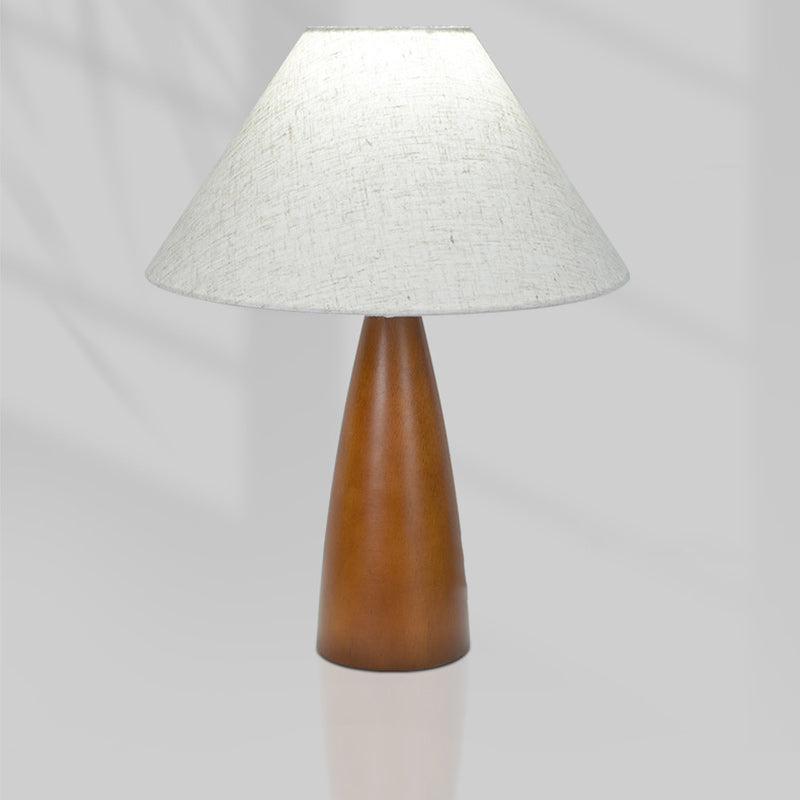 Crushed Cone Cylinder Fabric Table Lamp