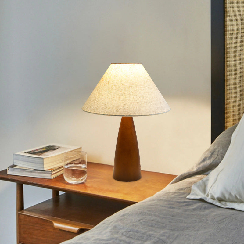 Crushed Cone Cylinder Fabric Table Lamp