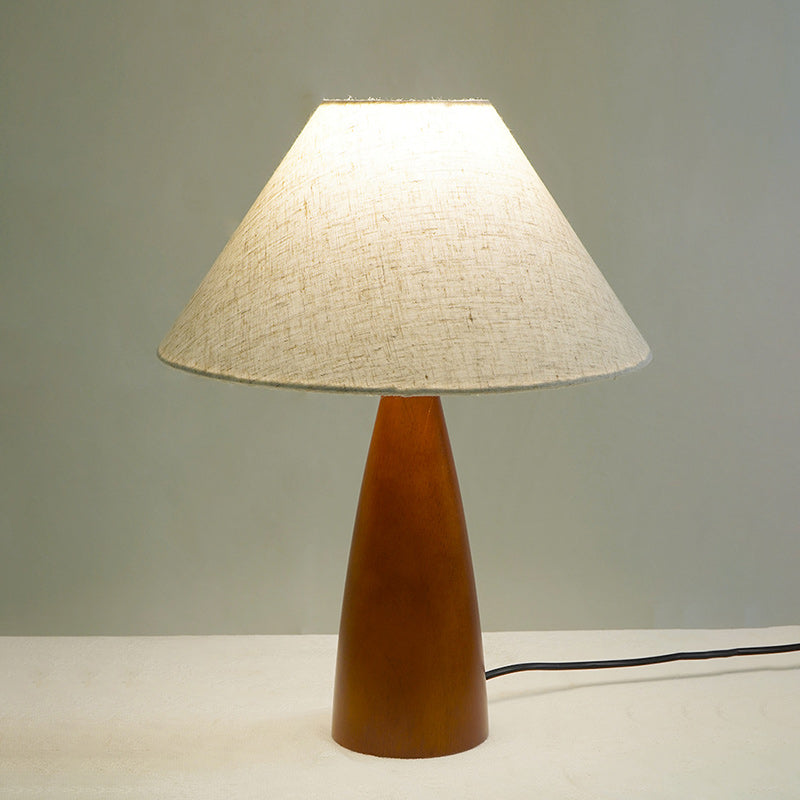 Crushed Cone Cylinder Fabric Table Lamp