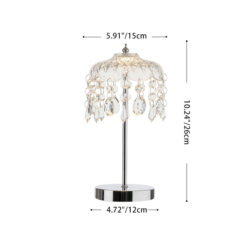 Branch Round Crystal Iron Table Lamp