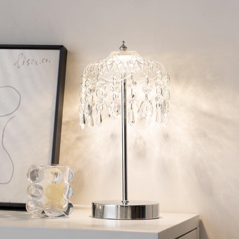 Branch Round Crystal Iron Table Lamp