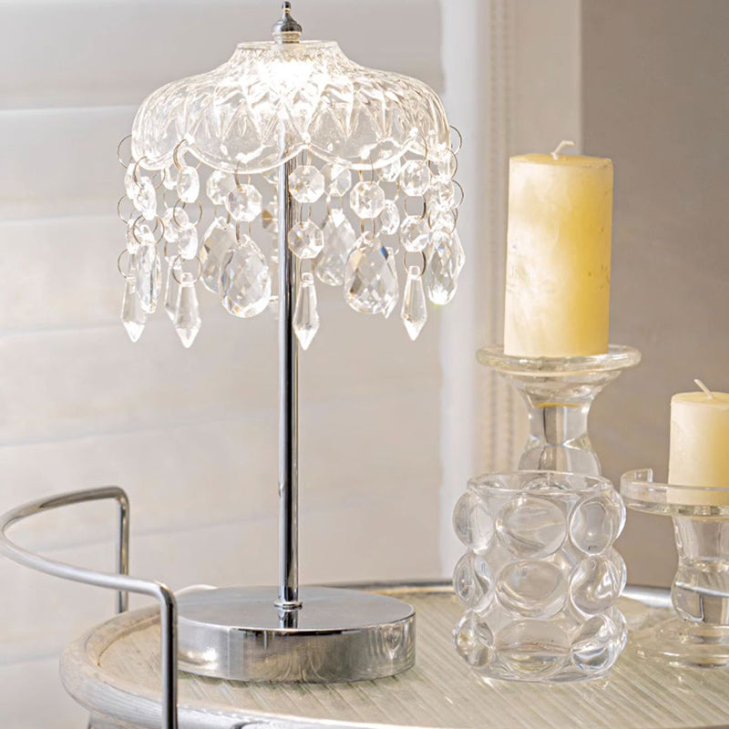 Branch Round Crystal Iron Table Lamp