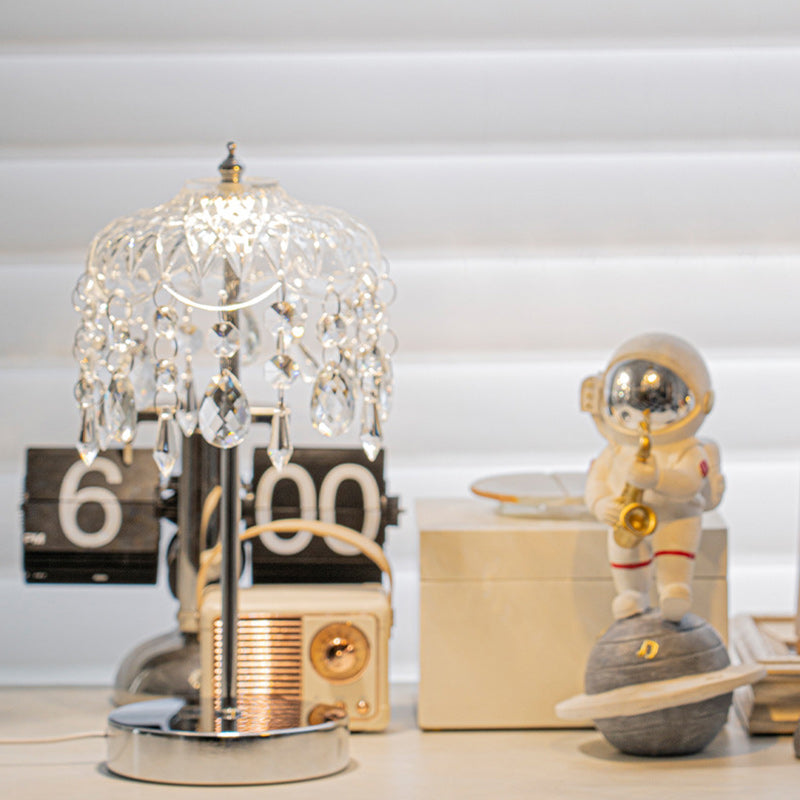 Branch Round Crystal Iron Table Lamp