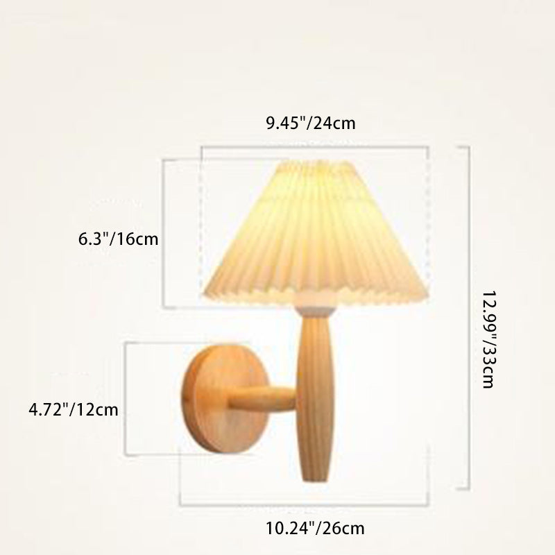 Pleated Umbrella Column Pleated Wall Lamp