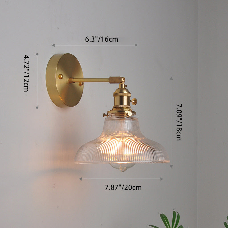 Straw Hat Green Flower Wall Lamp