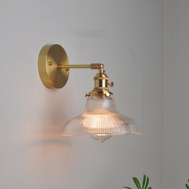 Straw Hat Green Flower Wall Lamp
