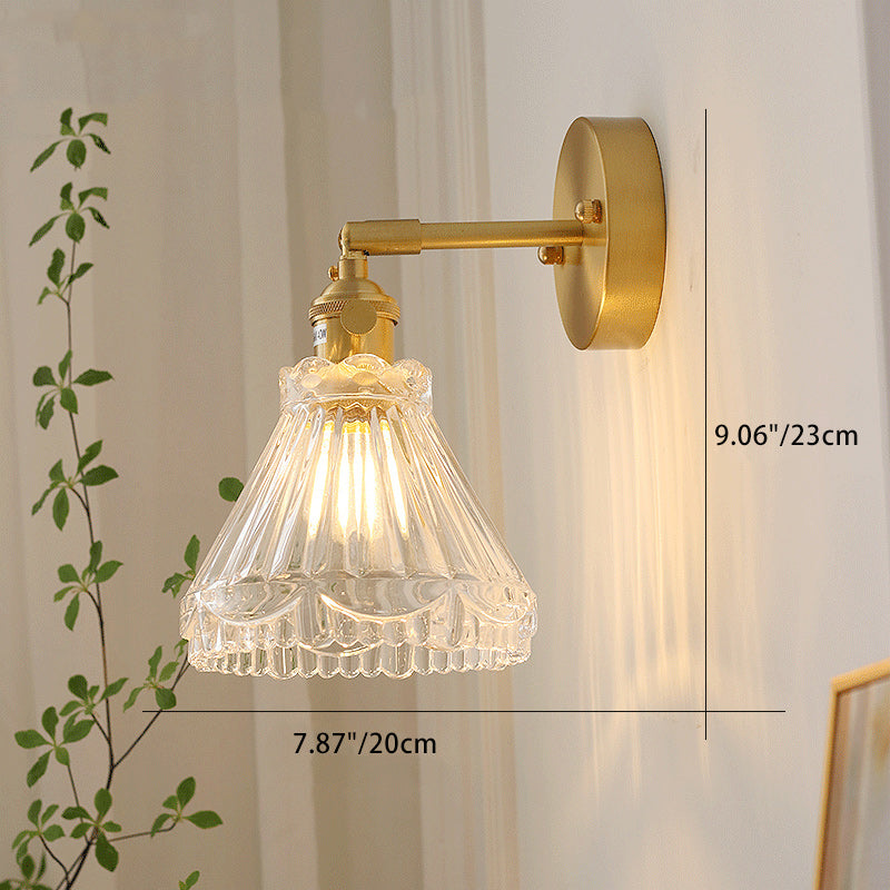 Straw Hat Green Flower Wall Lamp