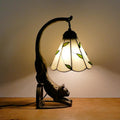 Grape Leaf Curved Round Table Lamp