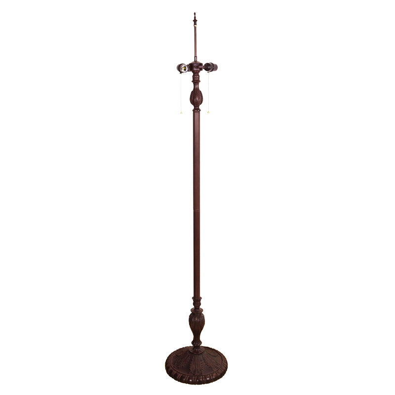 Umbrella Round Glass Resin 3-Light Floor Lamp