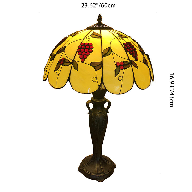 Umbrella Round Glass Resin Table Lamp