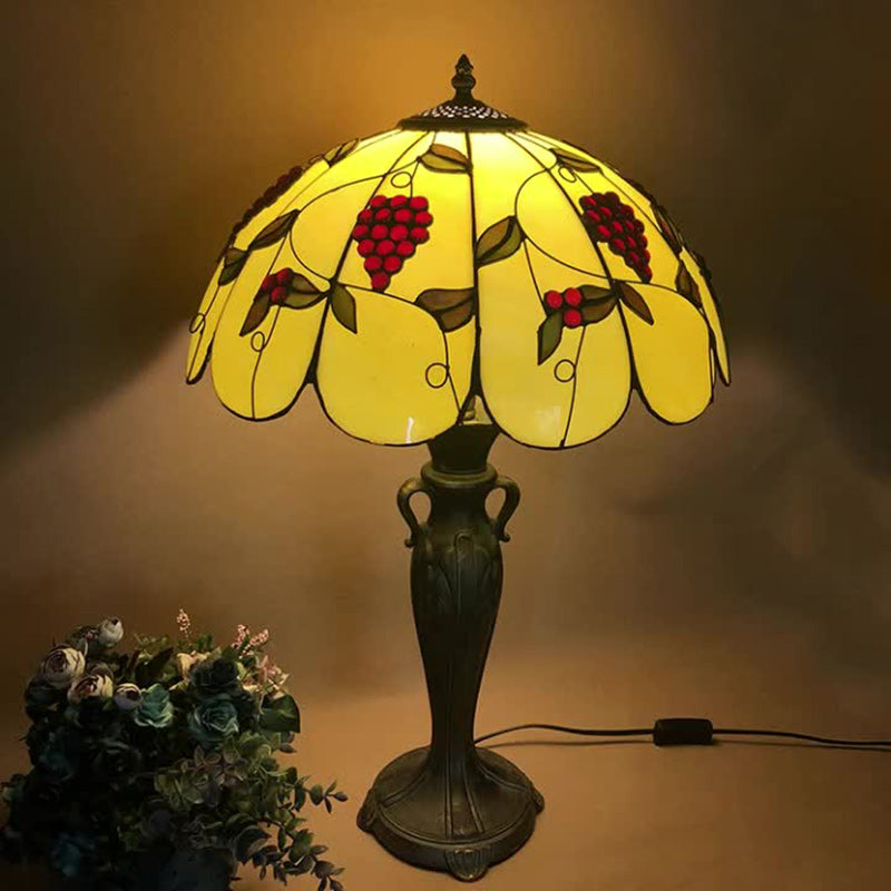 Umbrella Round Glass Resin Table Lamp