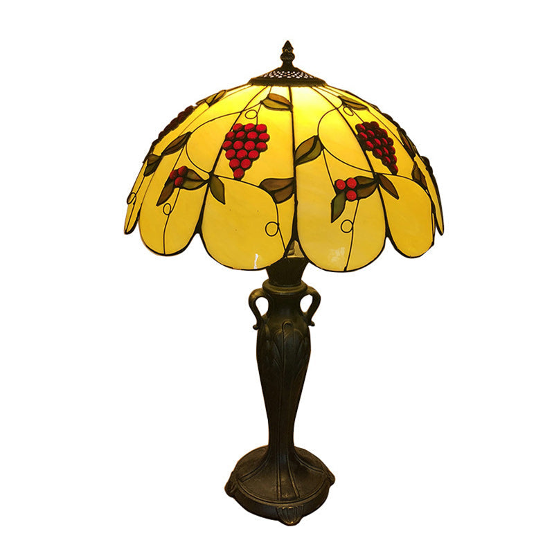 Umbrella Round Glass Resin Table Lamp