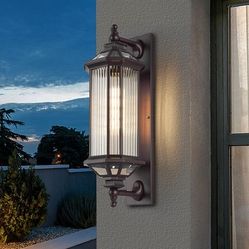 Octagonal Square Glass Aluminum Outdoor Light