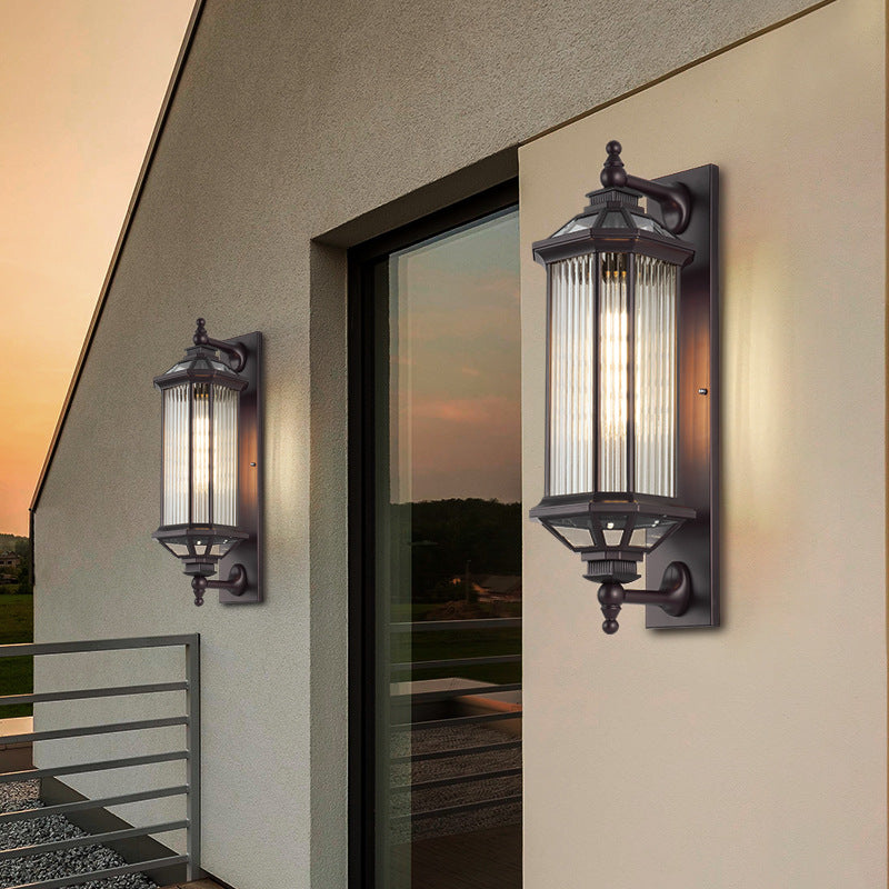 Octagonal Square Glass Aluminum Outdoor Light
