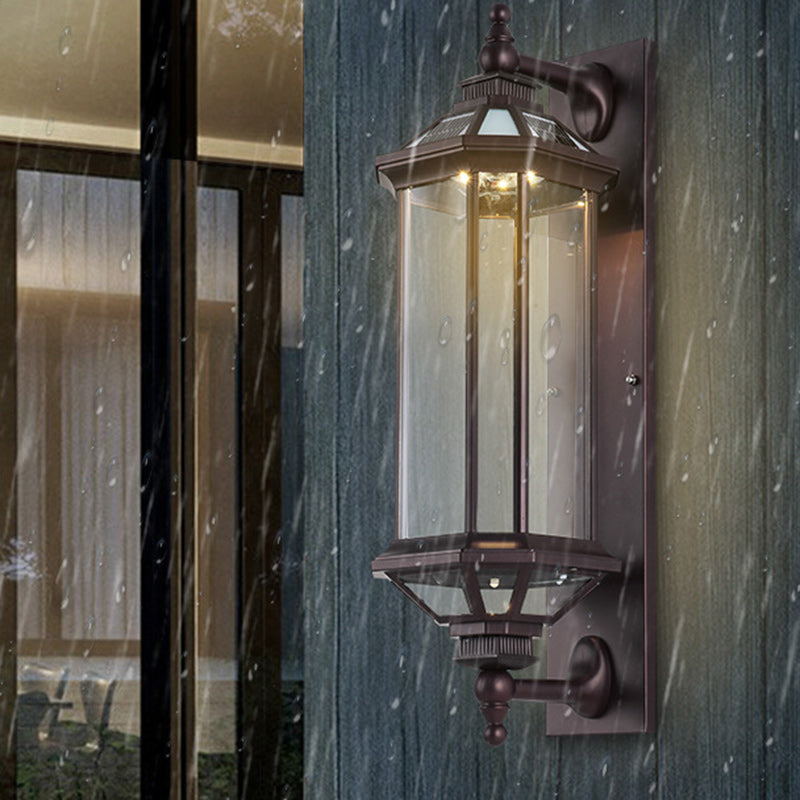 Octagonal Square Glass Aluminum Outdoor Light
