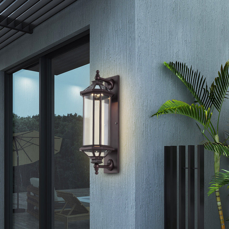 Octagonal Square Glass Aluminum Outdoor Light