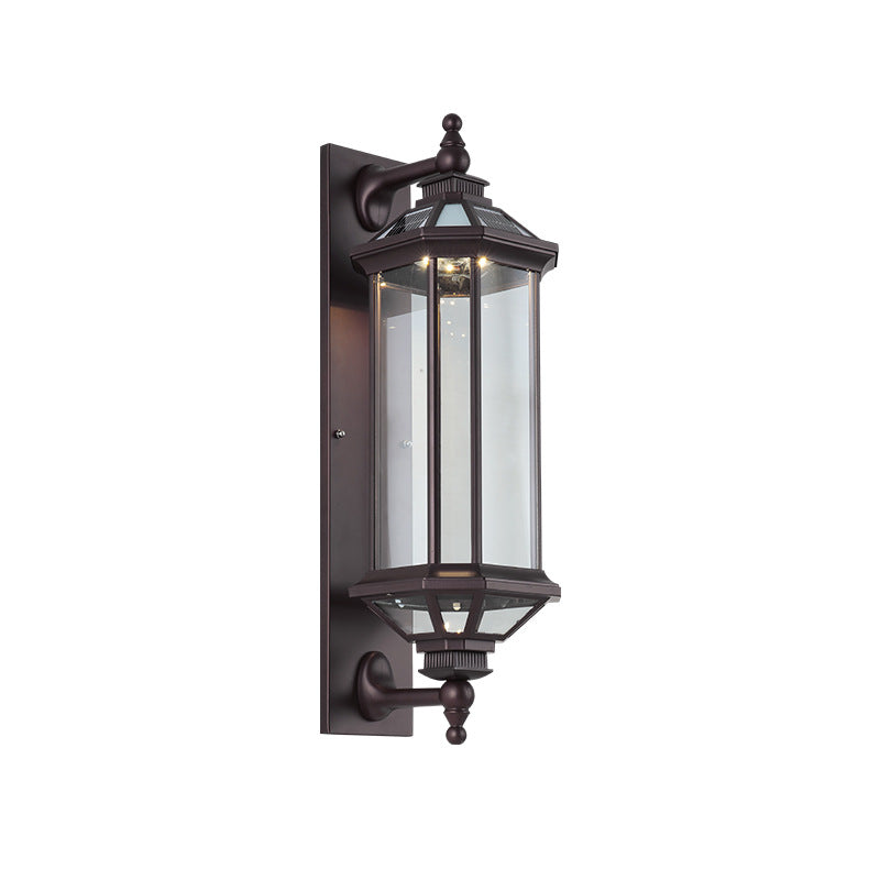 Octagonal Square Glass Aluminum Outdoor Light