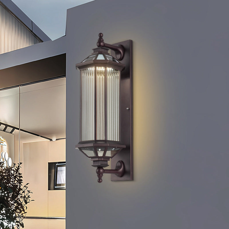 Octagonal Square Glass Aluminum Outdoor Light
