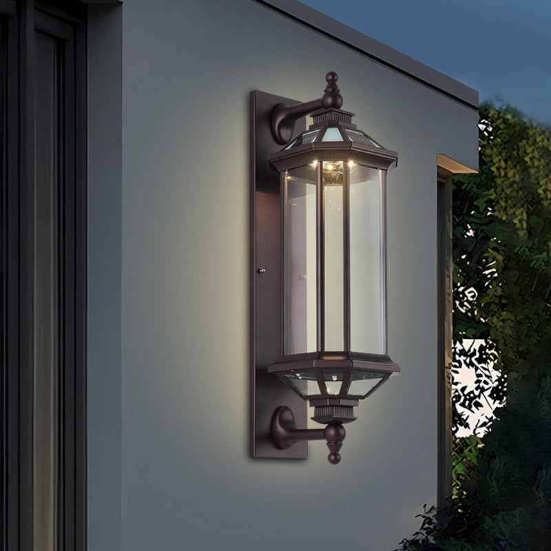 Octagonal Square Glass Aluminum Outdoor Light