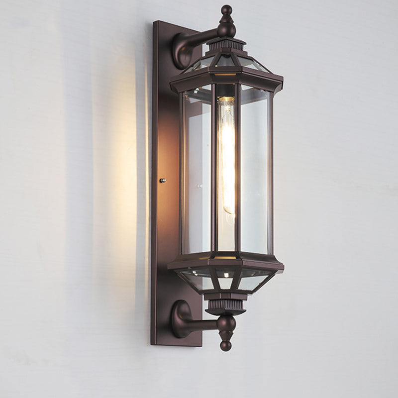 Octagonal Square Glass Aluminum Outdoor Light