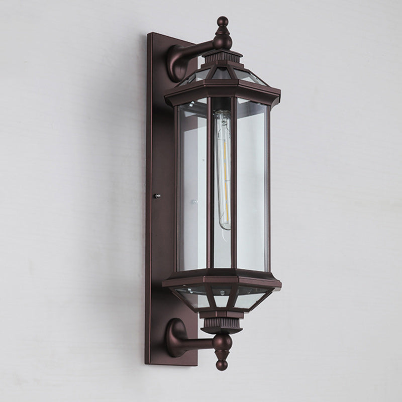 Octagonal Square Glass Aluminum Outdoor Light