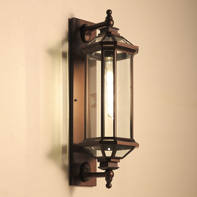 Octagonal Square Glass Aluminum Outdoor Light