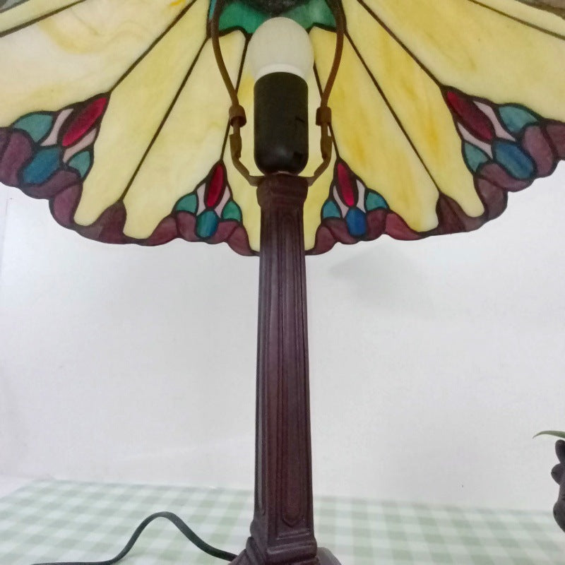 Conical Square Glass Resin Table Lamp