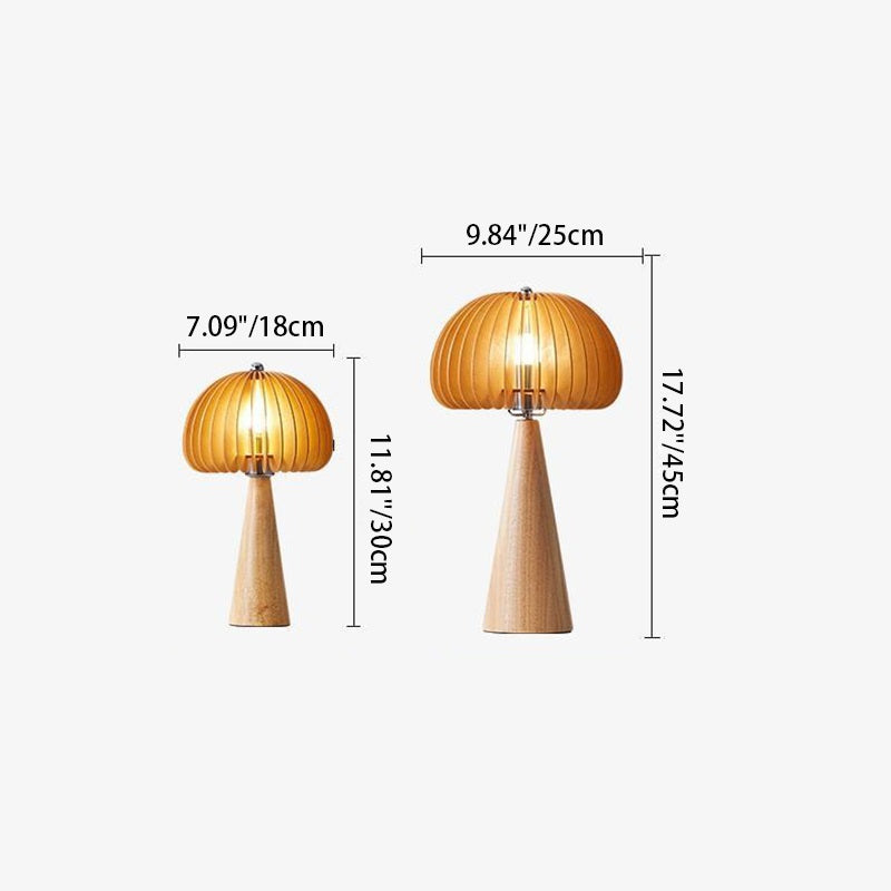 Pumpkin Tapered Solid Wood Table Lamp