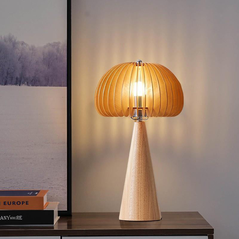 Pumpkin Tapered Solid Wood Table Lamp