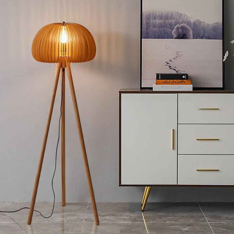 Pumpkin Triangle Support Solid Floor Lamp