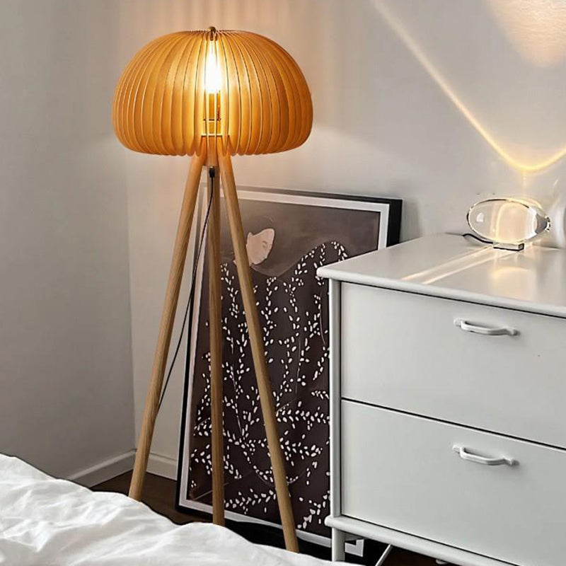 Pumpkin Triangle Support Solid Floor Lamp