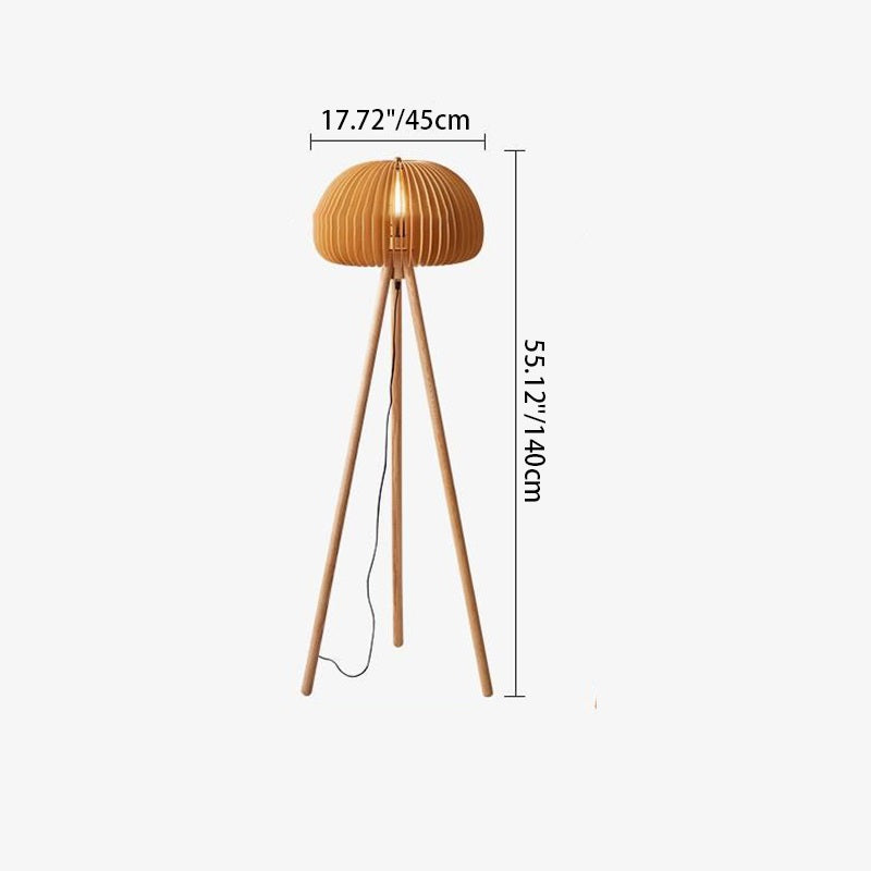 Pumpkin Triangle Support Solid Floor Lamp