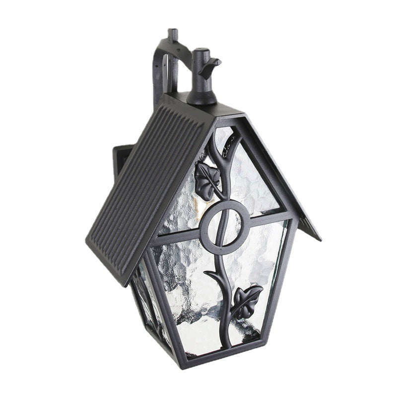 House Shape Square Glass Outdoor Light