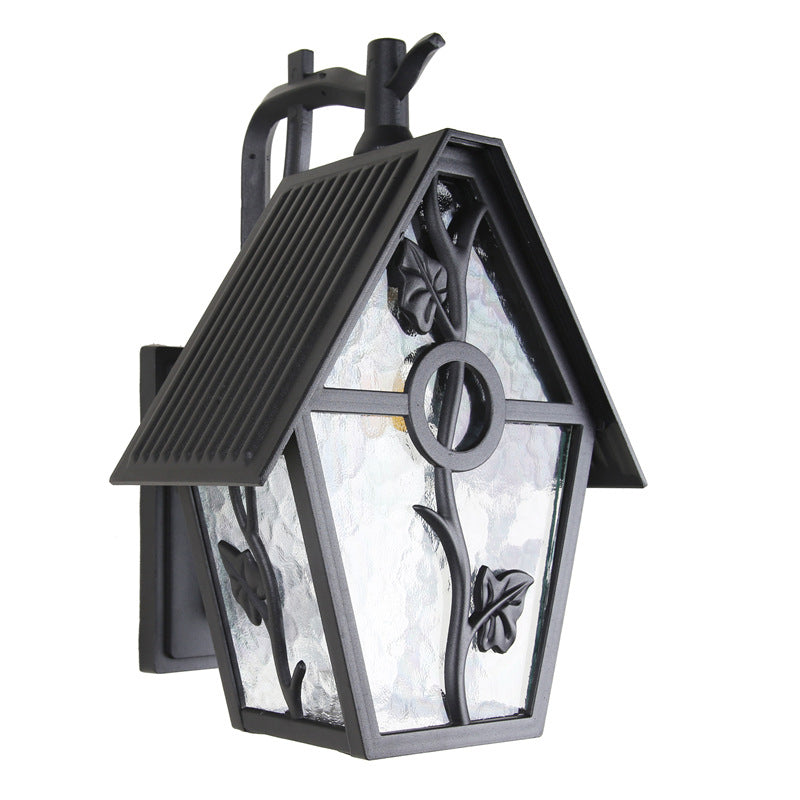 House Shape Square Glass Outdoor Light