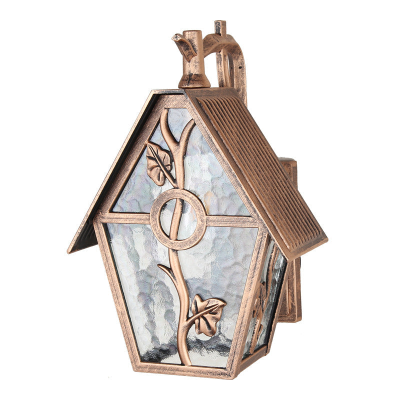 House Shape Square Glass Outdoor Light