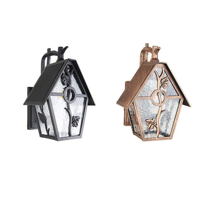 House Shape Square Glass Outdoor Light