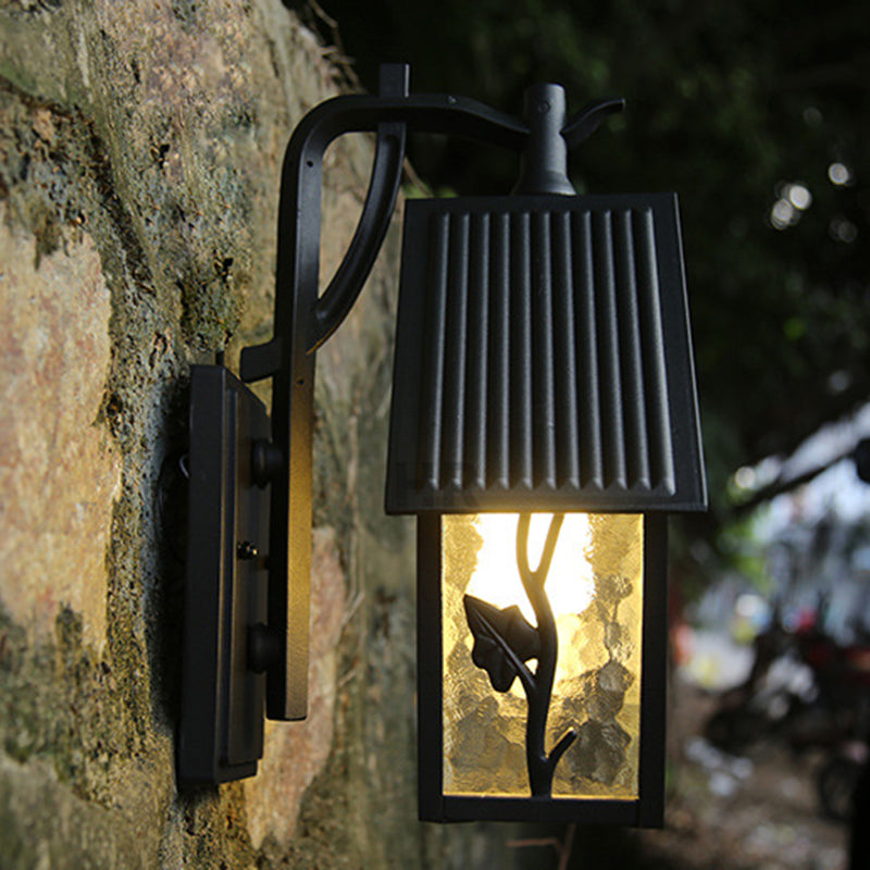 House Shape Square Glass Outdoor Light