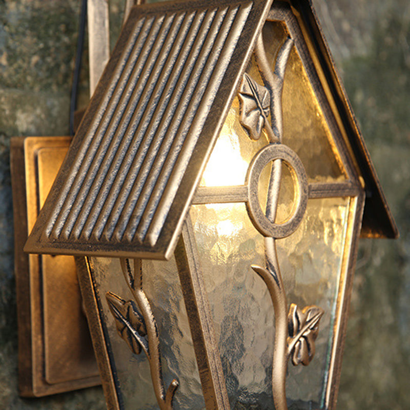 House Shape Square Glass Outdoor Light