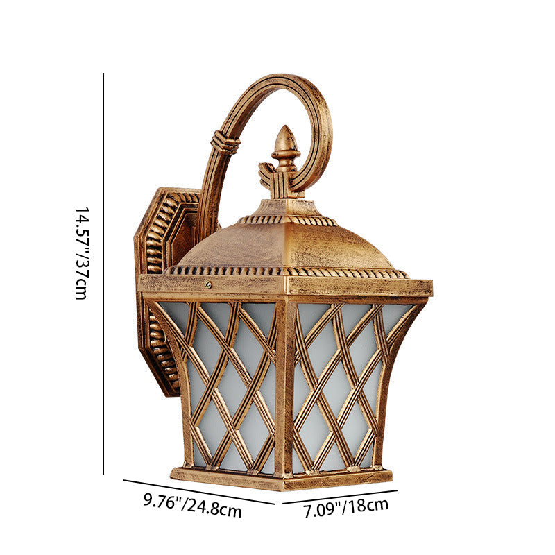 Square Fishing Net Glass Outdoor Light