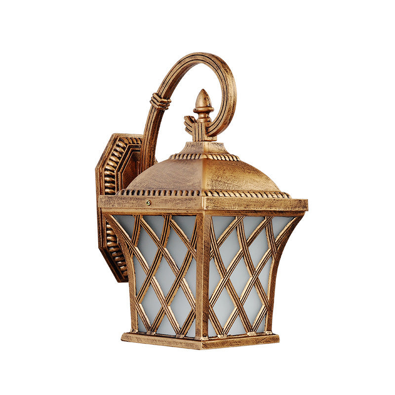 Square Fishing Net Glass Outdoor Light