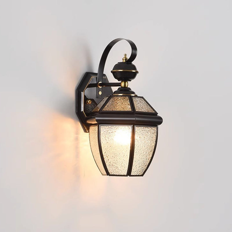 Room Square Glass Copper Outdoor Light