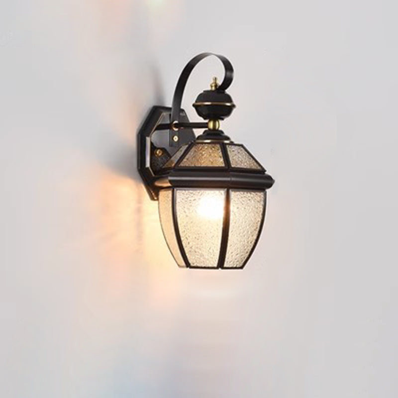 Room Square Glass Copper Outdoor Light