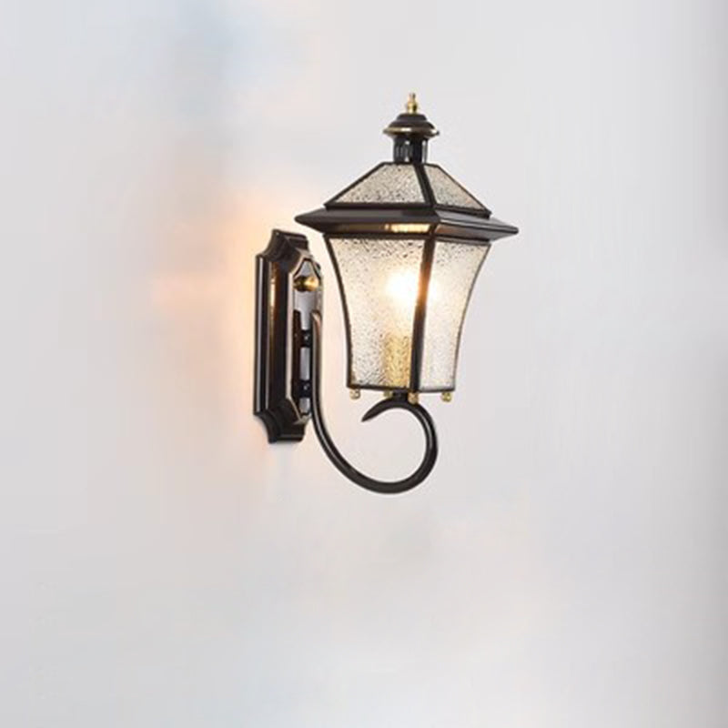 Room Square Glass Copper Outdoor Light