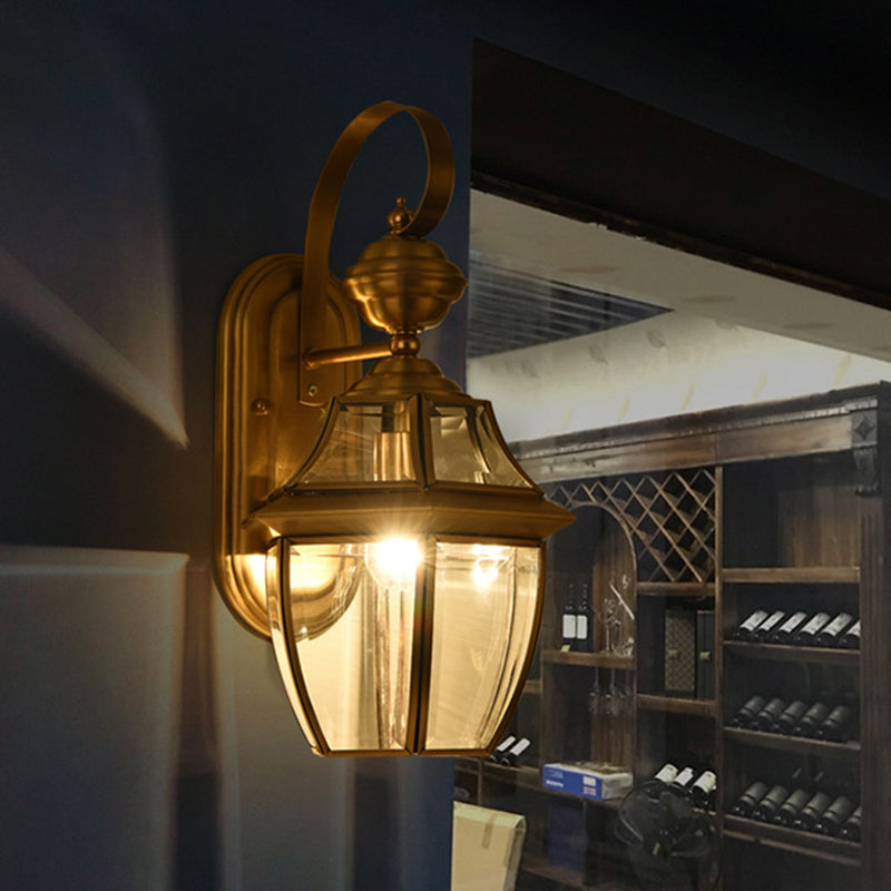 Hexagonal Round Square Glass Outdoor Light