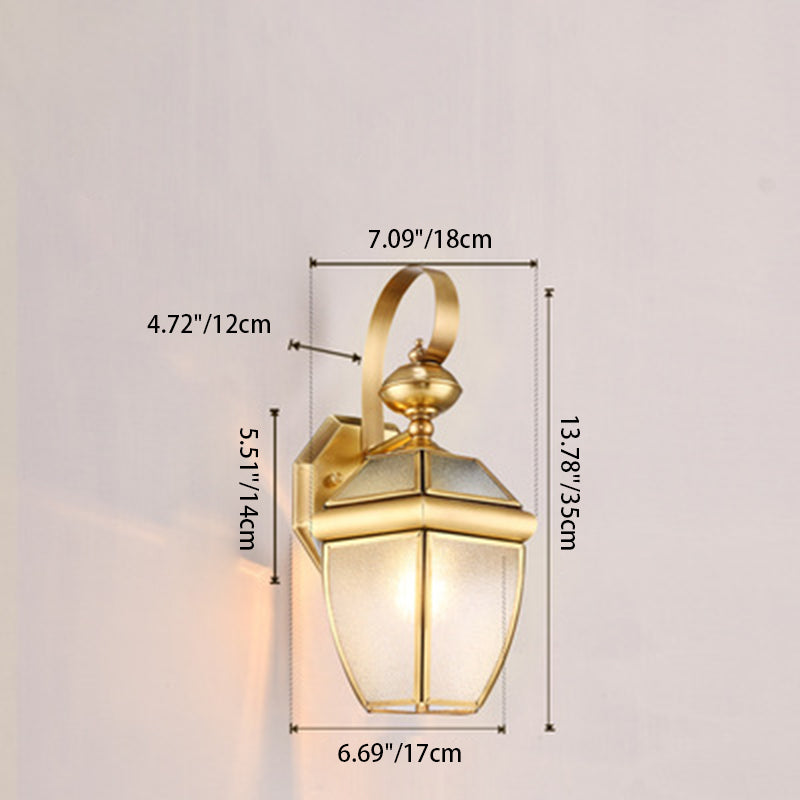 Hexagonal Round Square Glass Outdoor Light