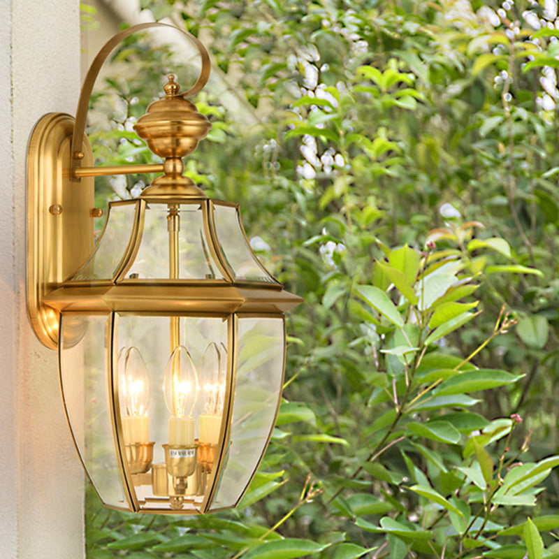 Hexagonal Round Square Glass Outdoor Light
