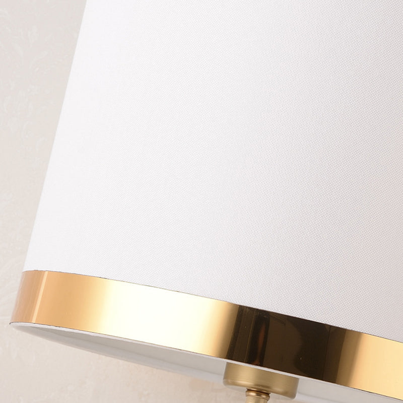 Round Column Fabric Iron Table Lamp