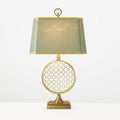 Square Round Fabric Metal Table Lamp