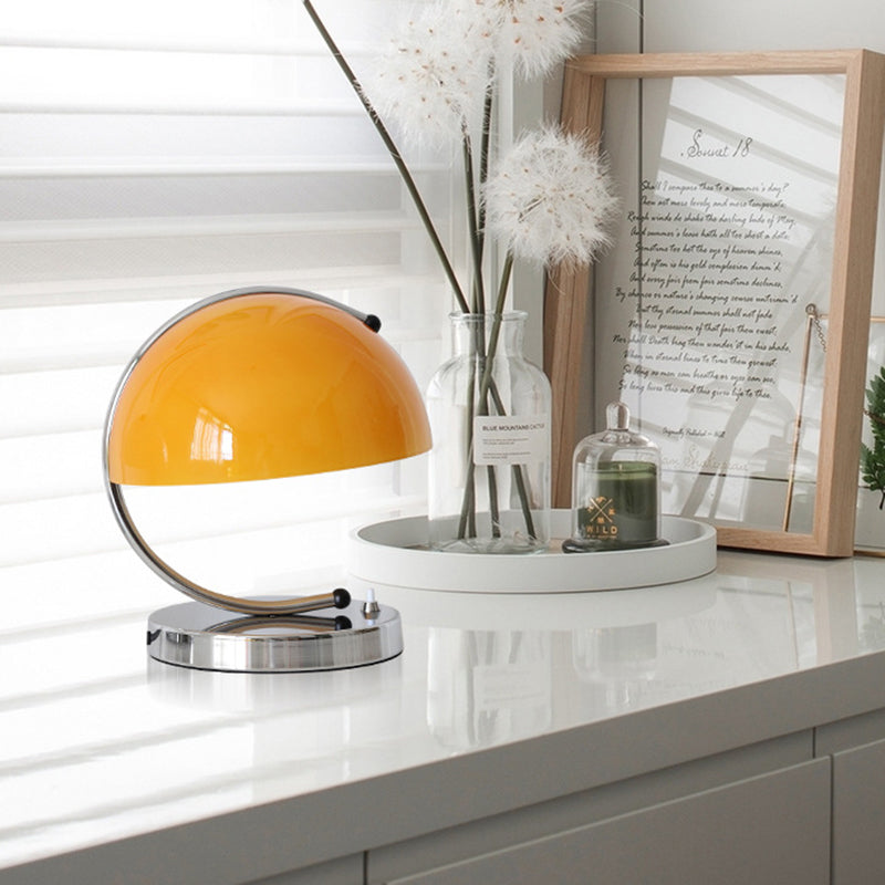Semicircle Curved Round Glass Table Lamp