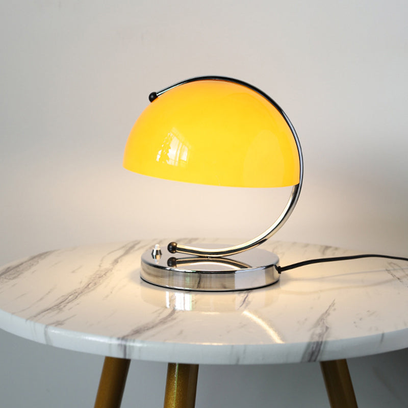 Semicircle Curved Round Glass Table Lamp